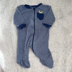 (2 for $10) George blue bunny footie/ sleeper